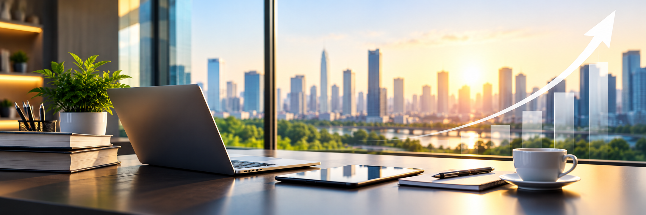 Professional workspace representing brand strategy, digital marketing and business growth